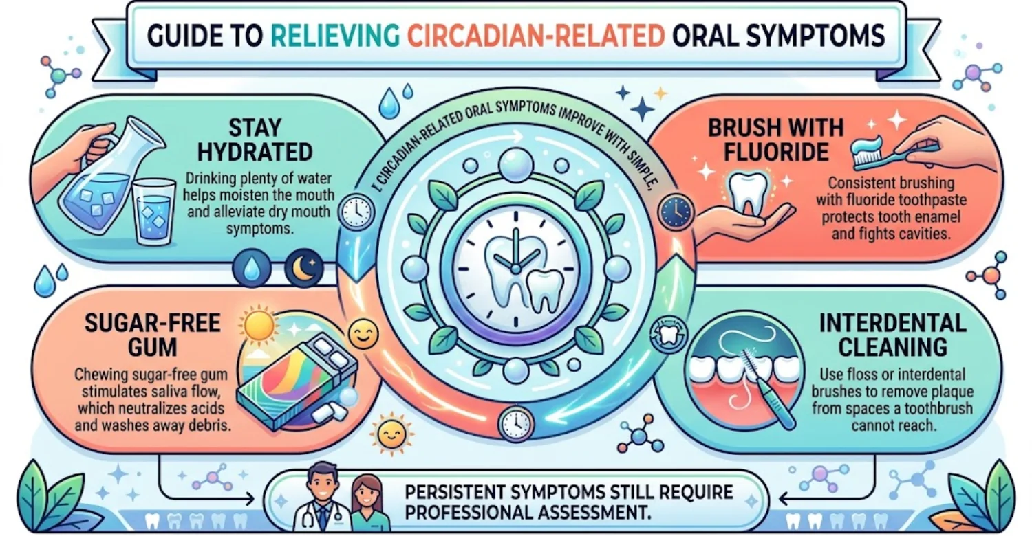 Circadian Rhythm and Oral Health infographic